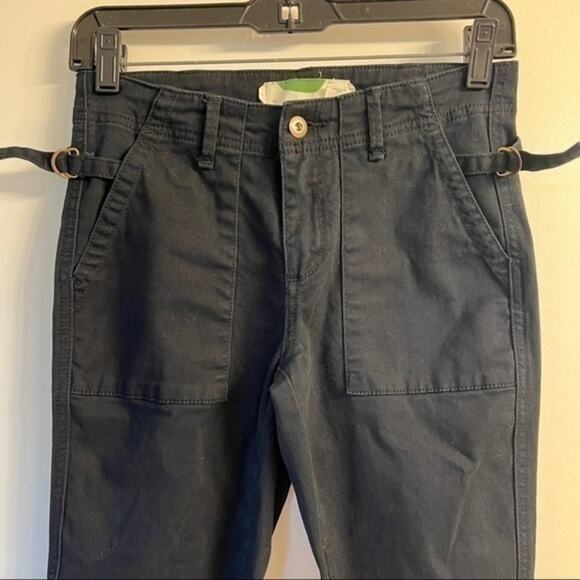 Anthropologie Black Slim Utility Cargo Pants Size 26 - Picture 3 of 10